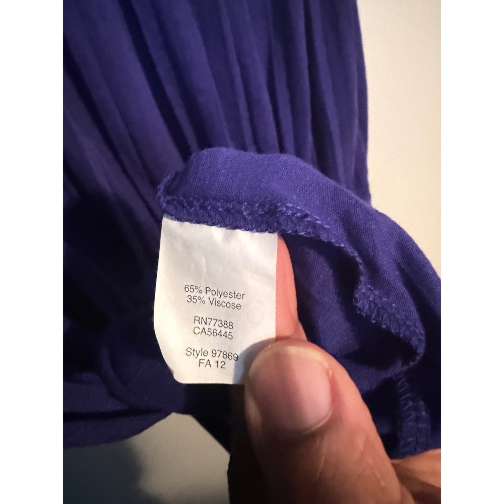 J.Crew Purple Pleated Peplum Sleeveless Blouse Top Style 97869 Womens Medium - Picture 4 of 4